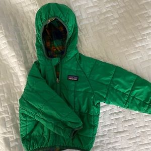 EUC Green Patagonia Puffer with Hood